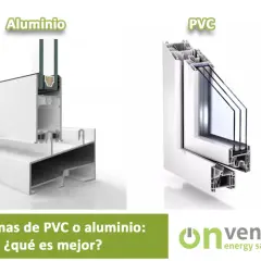Sección transversal de ventanas de aluminio y PVC. Aprende como saber si una ventana es de aluminio o PVC.