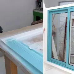 Pintar ventanas de aluminio con spray para un acabado perfecto. El antes y el después de renovar tu hogar.