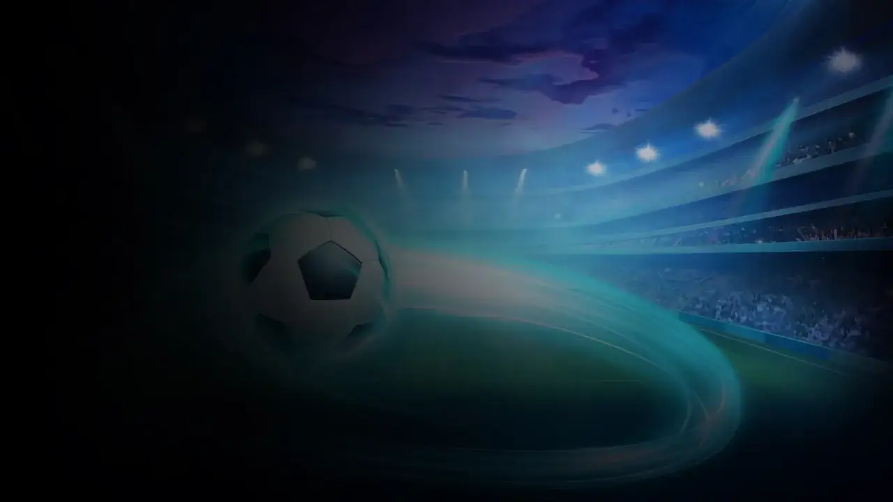 Balón de fútbol en movimiento en un estadio iluminado, listo para el Penalty Shoot Out de Evoplay, demo o dinero real.